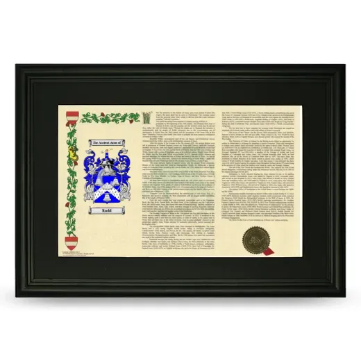 Rudd Deluxe Armorial Landscape Framed- Black