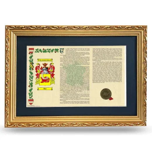Rue Deluxe Armorial Landscape Framed - Gold