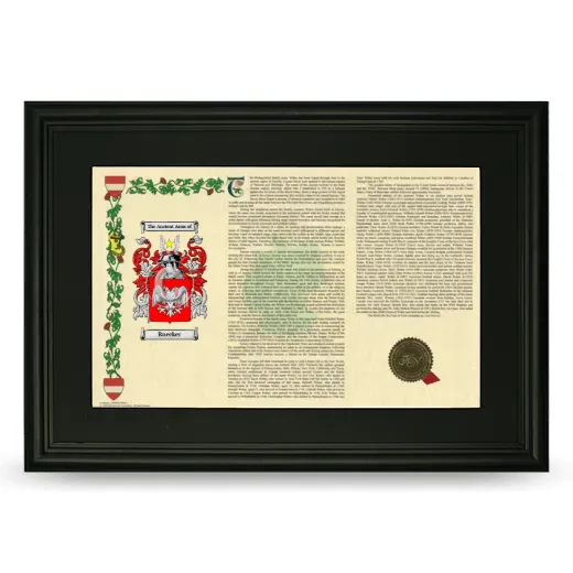 Ruecker Deluxe Armorial Landscape Framed- Black