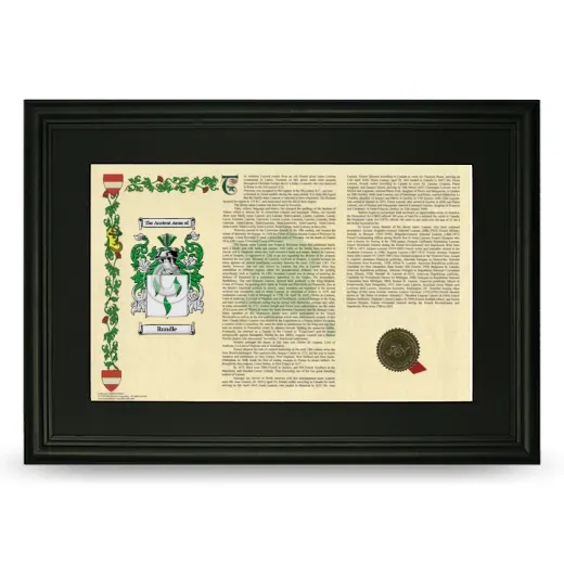 Rundle Deluxe Armorial Landscape Framed- Black