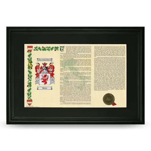 Russo Deluxe Armorial Landscape Framed- Black