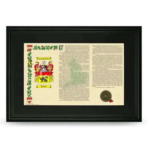 Ruston Deluxe Armorial Landscape Framed- Black