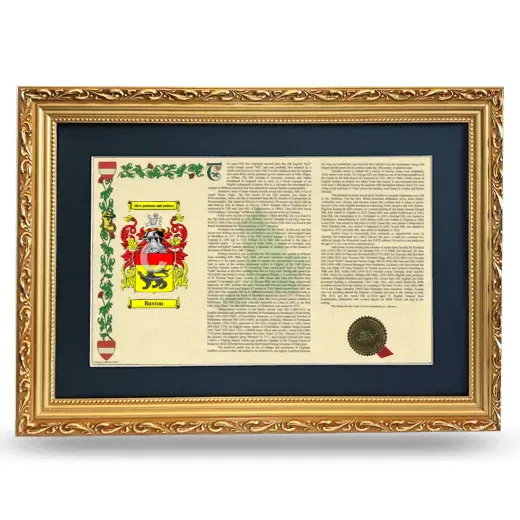 Ruston Deluxe Armorial Landscape Framed - Gold