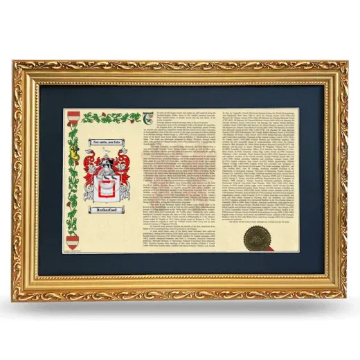 Rutherford Deluxe Armorial Landscape Framed - Gold