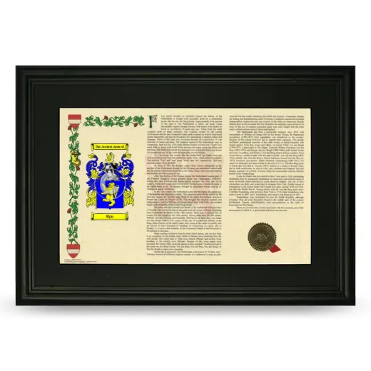 Ryn Deluxe Armorial Landscape Framed- Black