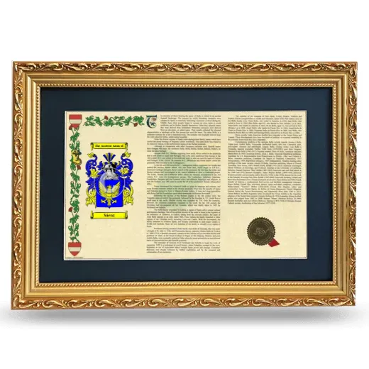 Sáenz Deluxe Armorial Landscape Framed - Gold