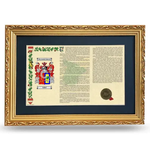 Sabel Deluxe Armorial Landscape Framed - Gold