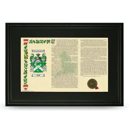 Sadd Deluxe Armorial Landscape Framed- Black
