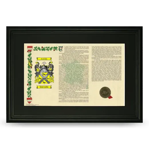 Saint'aubin Deluxe Armorial Landscape Framed- Black
