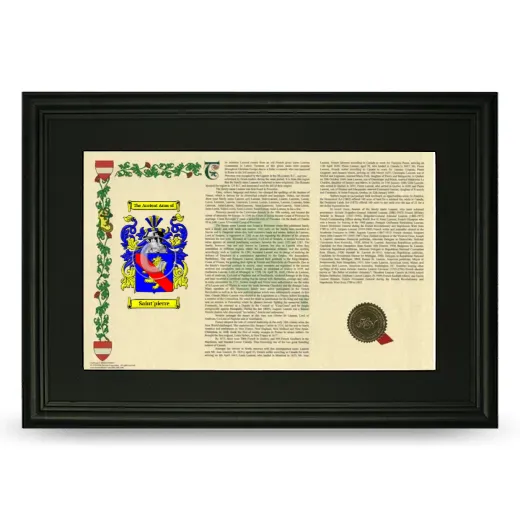 Saint'pierre Deluxe Armorial Landscape Framed- Black