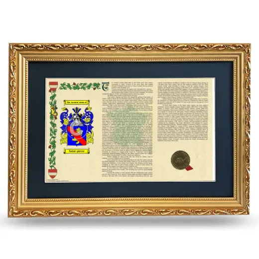 Saint-pierre Deluxe Armorial Landscape Framed - Gold