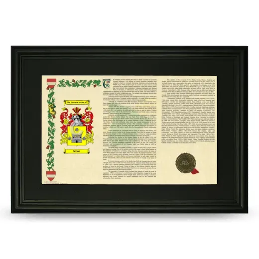 Salas Deluxe Armorial Landscape Framed- Black