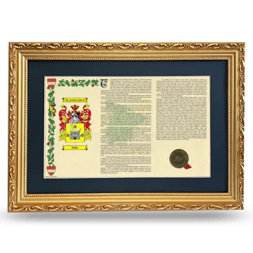 Salas Deluxe Armorial Landscape Framed - Gold