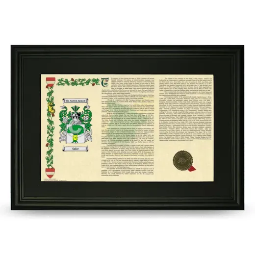 Salce Deluxe Armorial Landscape Framed- Black