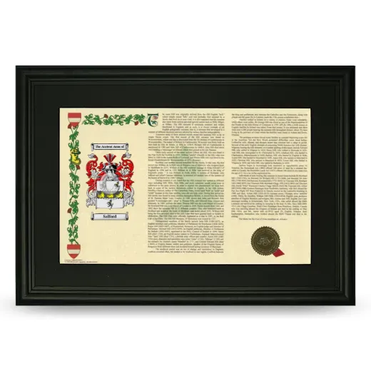Salford Deluxe Armorial Landscape Framed- Black