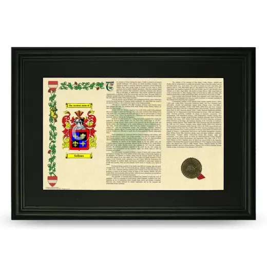 Salinas Deluxe Armorial Landscape Framed- Black