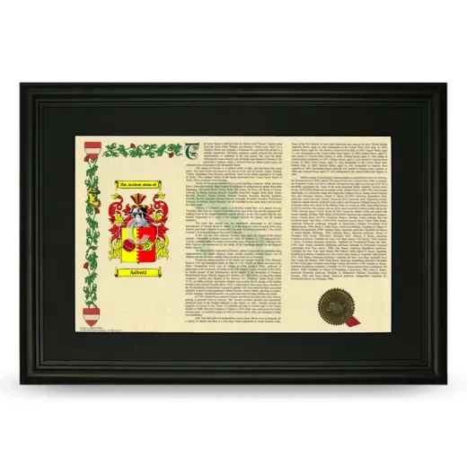 Salvati Deluxe Armorial Landscape Framed- Black
