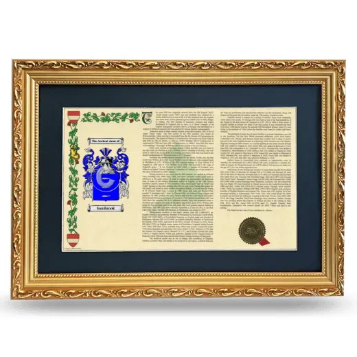 Sambrook Deluxe Armorial Landscape Framed - Gold