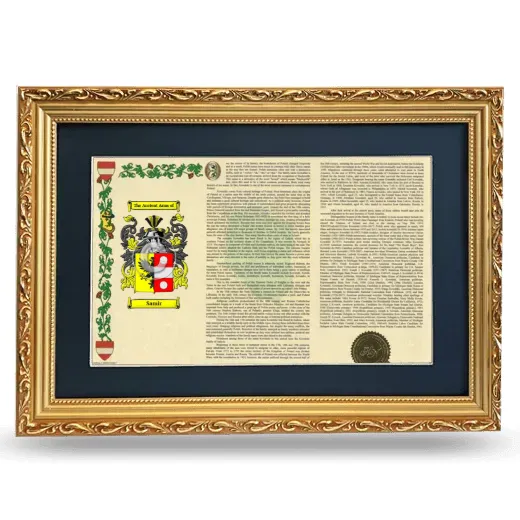 Samir Deluxe Armorial Landscape Framed - Gold