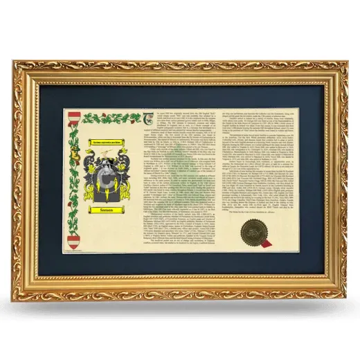 Samon Deluxe Armorial Landscape Framed - Gold