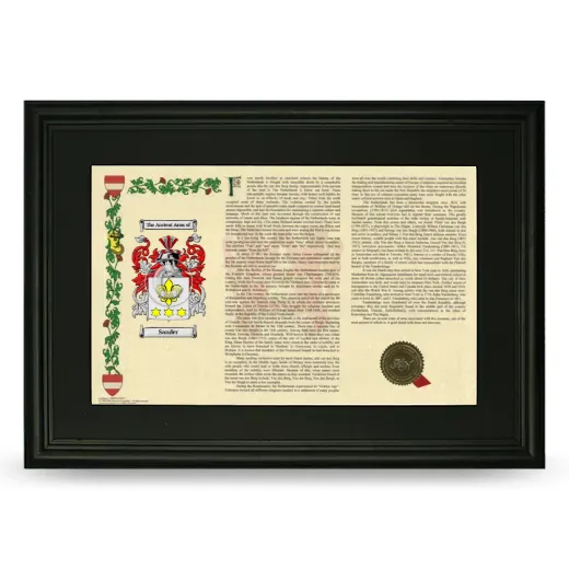 Sander Deluxe Armorial Landscape Framed- Black