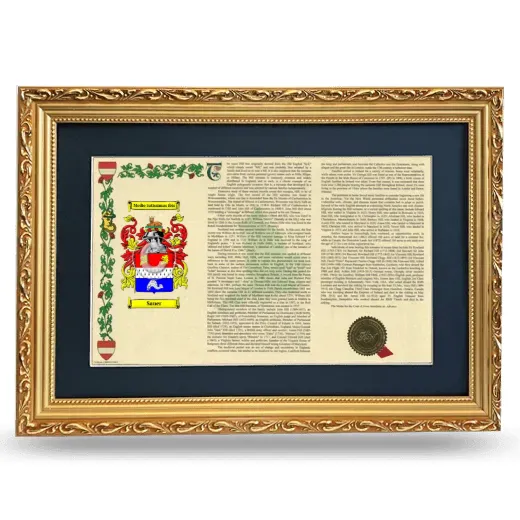 Saner Deluxe Armorial Landscape Framed - Gold