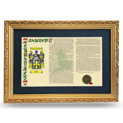 Sanne Deluxe Armorial Landscape Framed - Gold