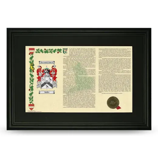 Sarles Deluxe Armorial Landscape Framed- Black