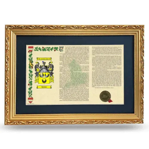 Sarson Deluxe Armorial Landscape Framed - Gold