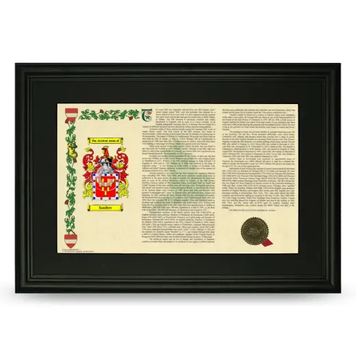 Saulter Deluxe Armorial Landscape Framed- Black