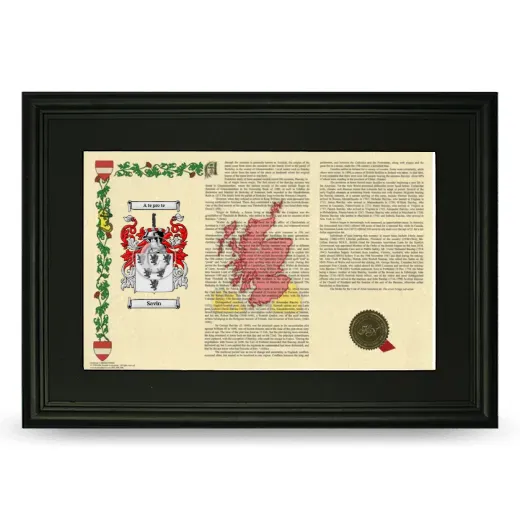 Savin Deluxe Armorial Landscape Framed- Black
