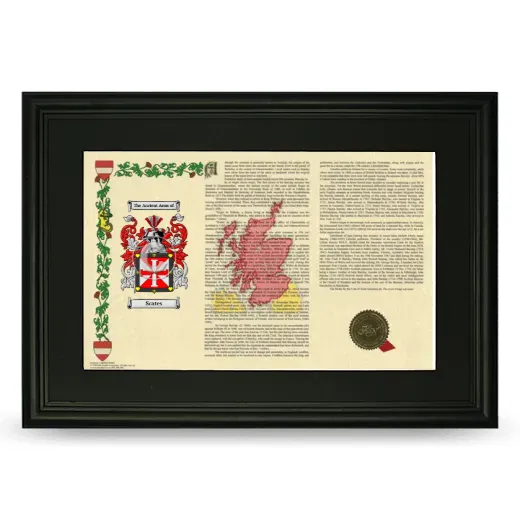Scates Deluxe Armorial Landscape Framed- Black