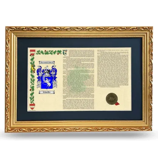 Schaeffer Deluxe Armorial Landscape Framed - Gold