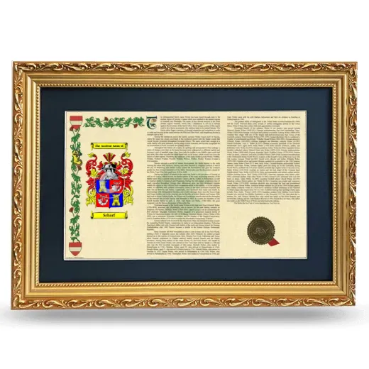 Scharf Deluxe Armorial Landscape Framed - Gold