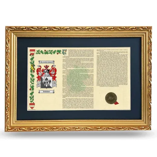 Scheiner Deluxe Armorial Landscape Framed - Gold