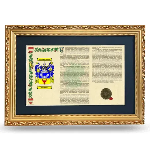 Schenken Deluxe Armorial Landscape Framed - Gold