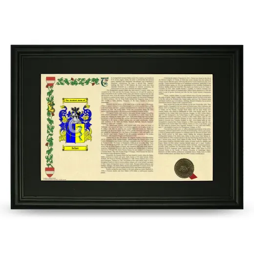Scher Deluxe Armorial Landscape Framed- Black