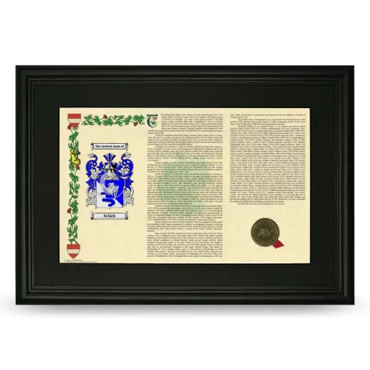 Schick Deluxe Armorial Landscape Framed- Black