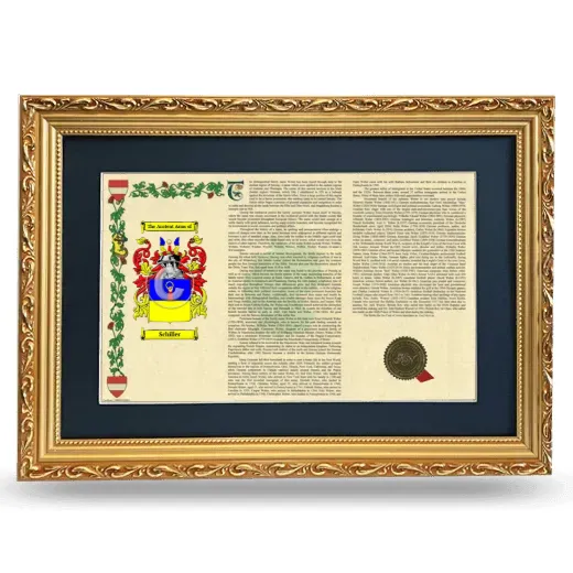 Schiller Deluxe Armorial Landscape Framed - Gold