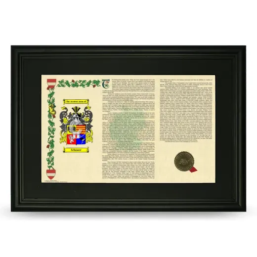 Schnure Deluxe Armorial Landscape Framed- Black
