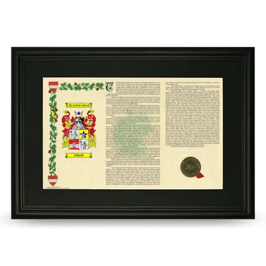 Schuck Deluxe Armorial Landscape Framed- Black