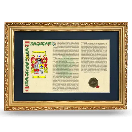 Schuck Deluxe Armorial Landscape Framed - Gold