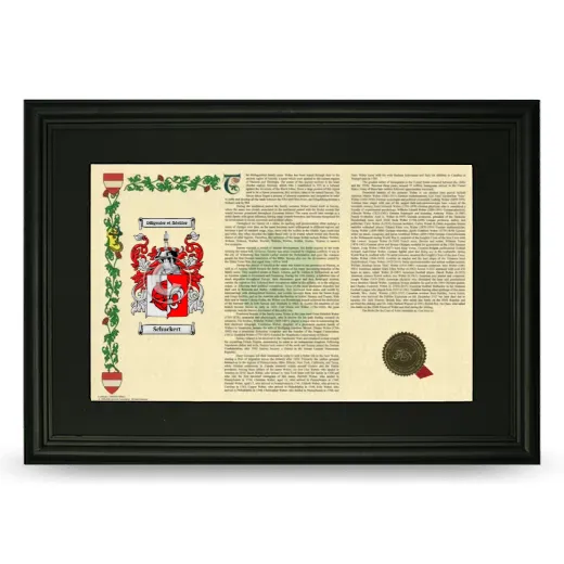 Schuckert Deluxe Armorial Landscape Framed- Black