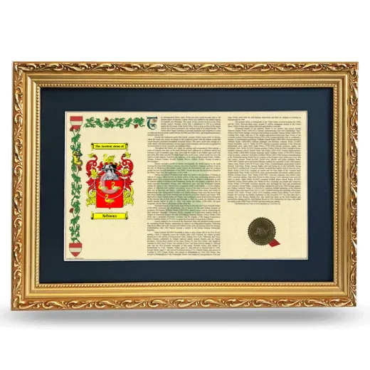 Schwan Deluxe Armorial Landscape Framed - Gold