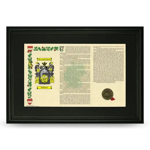 Schwartz Deluxe Armorial Landscape Framed- Black