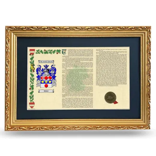 Sciver Deluxe Armorial Landscape Framed - Gold