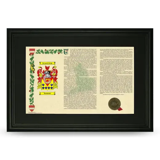 Seamore Deluxe Armorial Landscape Framed- Black