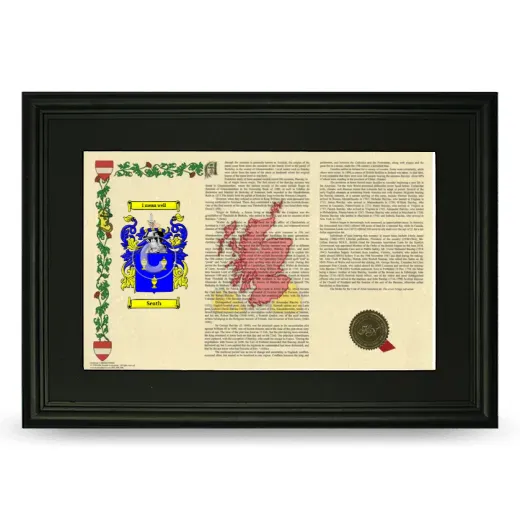 Seath Deluxe Armorial Landscape Framed- Black