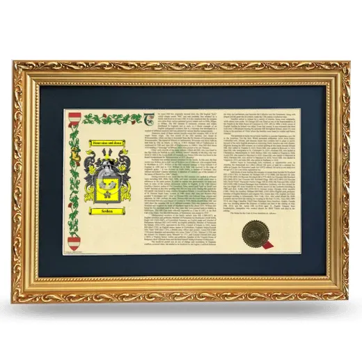 Sedon Deluxe Armorial Landscape Framed - Gold