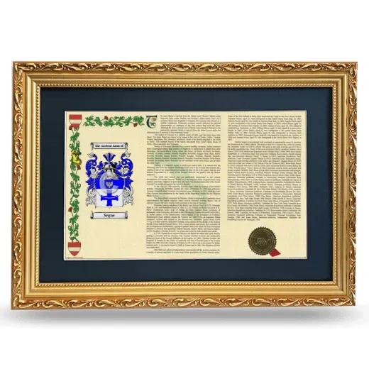 Segne Deluxe Armorial Landscape Framed - Gold